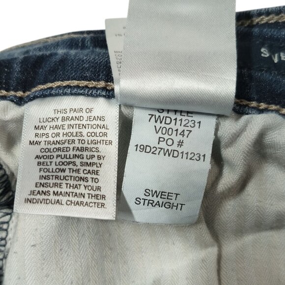 Lucky Brand The Sweet Jean Straight Denim Blue Jeans Women's Size 6/28 Reg - Picture 8 of 8